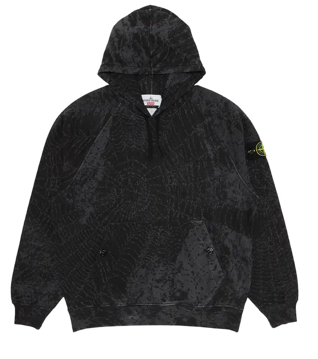 Supreme x Stone Island Hooded Sweatshirt 'Black'
